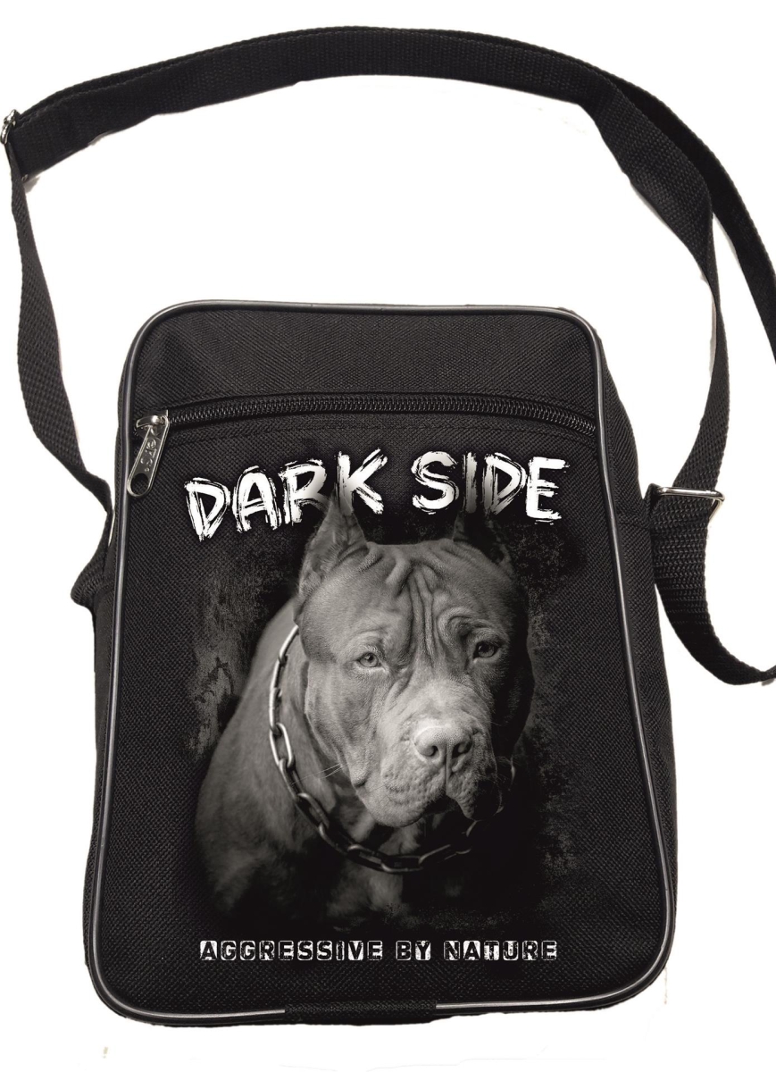 Zdjęcie produktu Listonoszka pies biały dark side pitbull amstaff bulterier